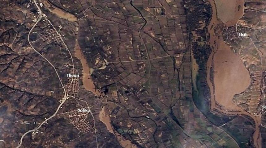 (&ouml;zel Haber) Uydu Fotoğraflarıyla Edirne&rsquo;deki Sel Felaketi