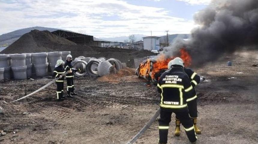 Zile&rsquo;de Ara&ccedil; Yangını Tatbikatı