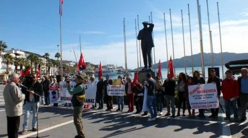Vardiye Bizde Platformu'ndan Marmaris'te 123. Sessiz &Ccedil;ığlık Eylemi