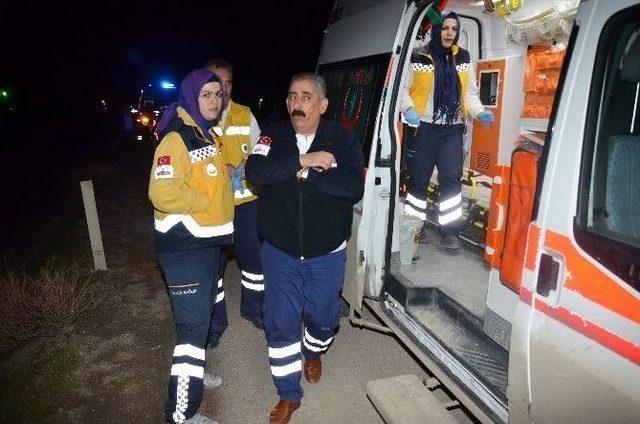 Trafik Kazasına Giden Ambulans Kaza Yaptı