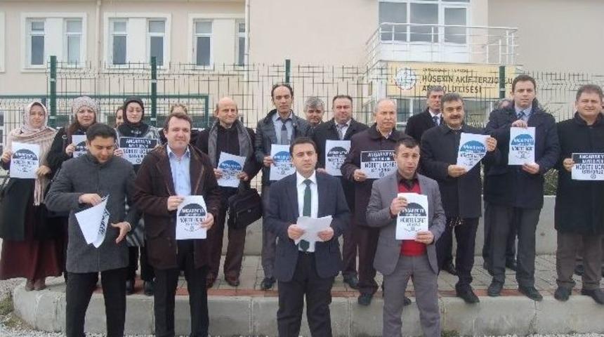 &Ouml;ğretmenlerden N&ouml;bet Protestosu