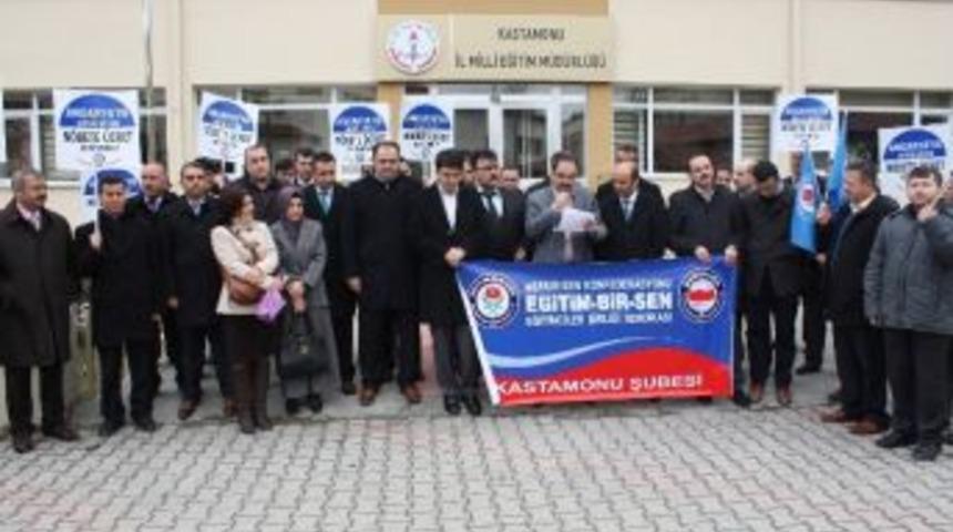 Eğitim Bir-sen, &lsquo;n&ouml;bet&rsquo; Eylemi Yaptı