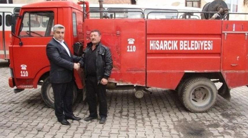 Hisarcık Belediyesi’nden Köye Hibe İtfaiye Aracı
