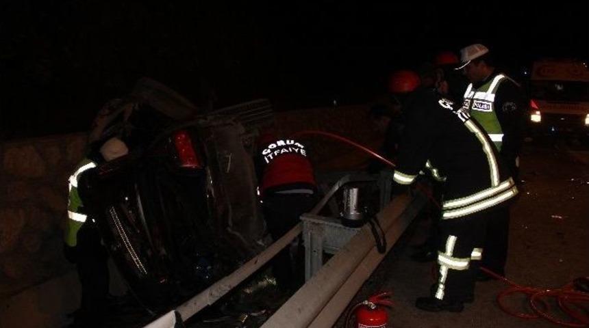 &Ccedil;orum&rsquo;da Trafik Kazası: 1 &Ouml;l&uuml;, 3 Yaralı