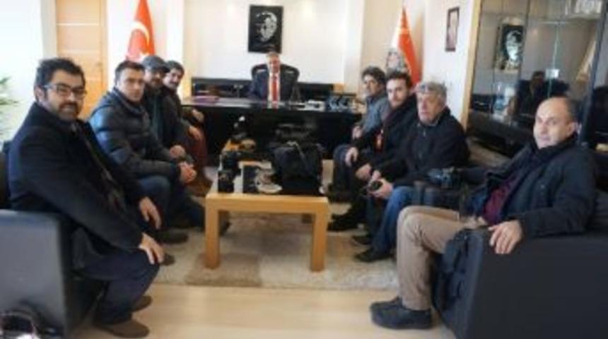 Edirne Basın Kul&uuml;b&uuml;&rsquo;nden, İl Emniyet M&uuml;d&uuml;r&uuml; Erdoğan&rsquo;a Ziyaret