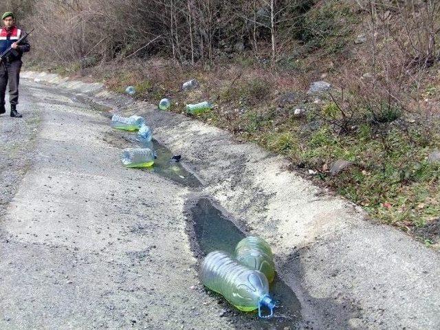 Yola Dökülen Mazot Kazaya Sebebiyet Verdi