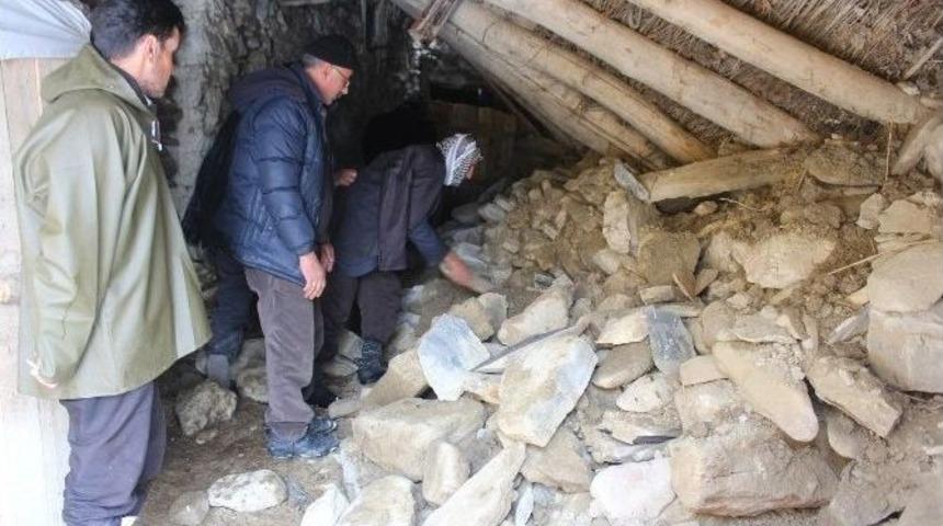 (&ouml;zel Haber) Ahır &Ccedil;&ouml;kt&uuml;, Koyunlar Telef Oldu