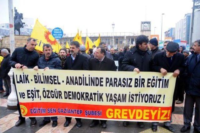 Gaziantep’Te Öğretmenler 'laik Ve Bilimsel Eğitim' Için Yürüdü