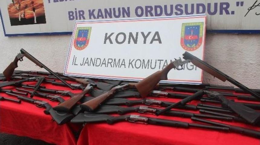 Beyşehir&rsquo;de 58 Av T&uuml;feği Ele Ge&ccedil;irildi