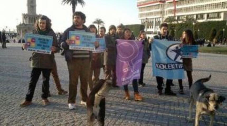 G&ouml;zaltıları Protesto Ettiler G&ouml;zaltına Alındılar
