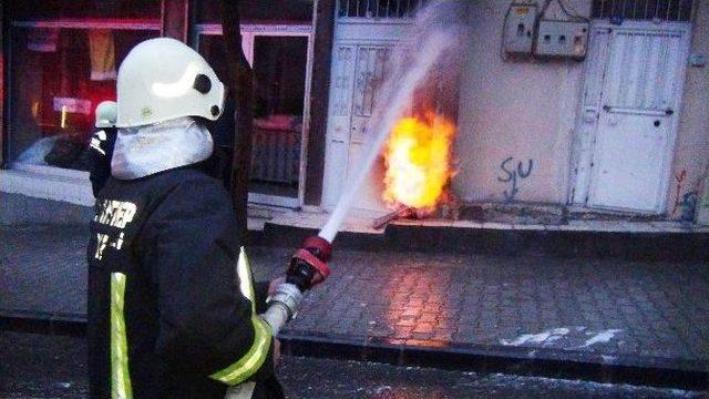 Sızan Doğalgazın Alev Alması Korku Dolu Anlar Yaşattı