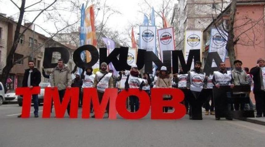 Tmmob &Uuml;yeleri Ile Polis Arasında Arbede &Ccedil;ıktı