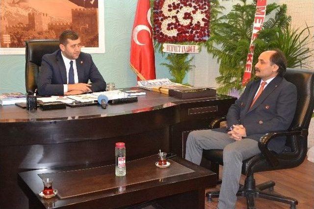 Mhp Milletvekili Aday Adayı Mustafa Alkan’dan İl Başkanı Ersoy’a Nezaket Ziyareti