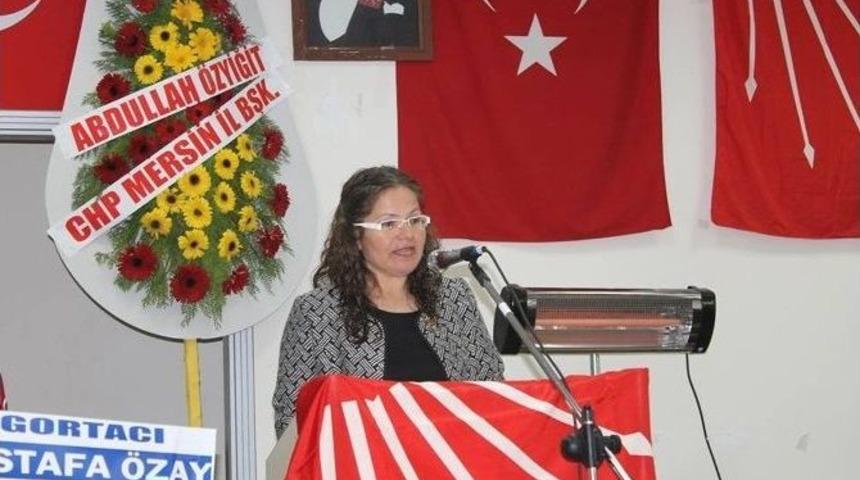 Chp Mut İl&ccedil;e Başkanlığına Nurşen &Ouml;zkan Se&ccedil;ildi