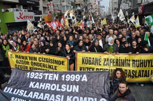 İzmir'de Hdp'liler Öcalan'ın Serbest Bırakılmasını Istedi