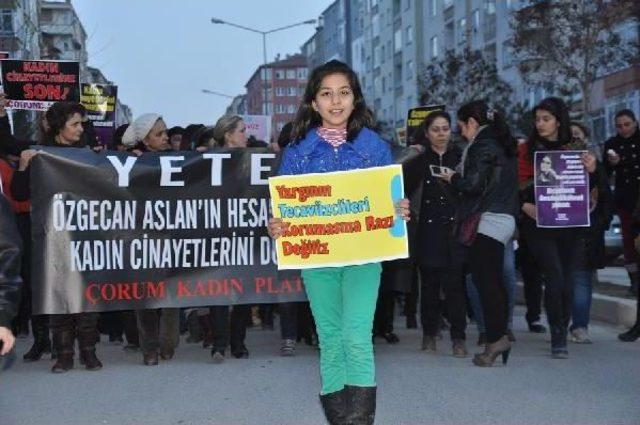 Çorum'da Özgecan Arslan Cinayeti Protesto Edildi