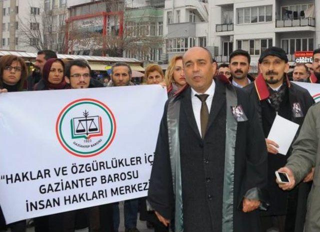 Gaziantep'te Avukatlardan 'iç Güvenlik Paketi' Protestosu