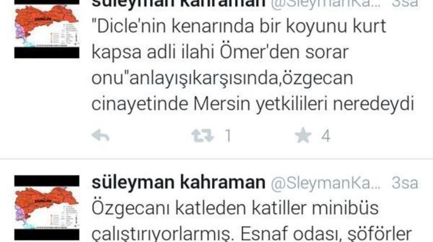 Erzincan Valisi'nden Özgecan Tweeti