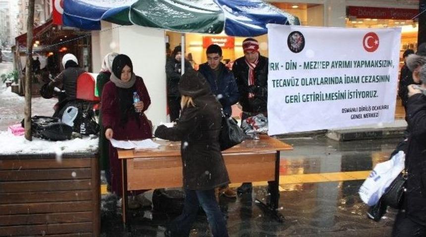 &ldquo;tecav&uuml;z Olayları İ&ccedil;in İdam Cezası Geri Gelsin&rdquo; İmza Kampanyası