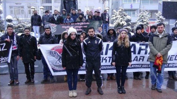 Beşiktaş Taraftarı Özgecan İçin Yürüdü G5