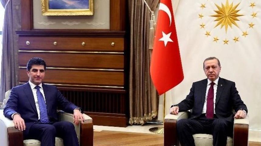 Cumhurbaşkanı Erdoğan, Ikby Başbakanı Ne&ccedil;irvan Barzani&rsquo;yi Kabul Etti