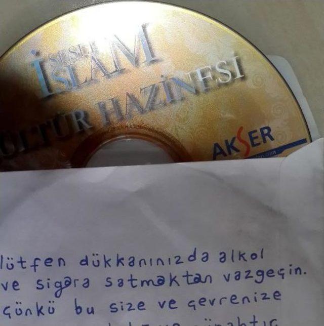 İçki Satışı Yapan Büfe Ve Marketlere 'cd'li Gizemli Not