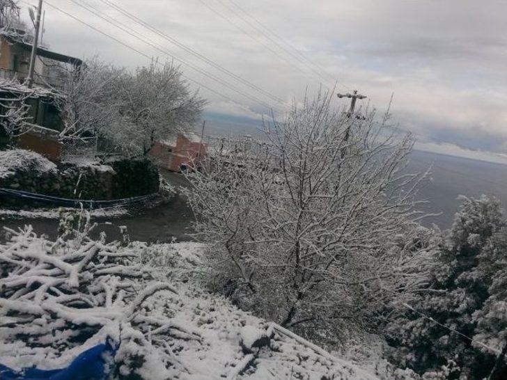 Antalya’da Kar Çiçek Açan Ağaçları Beyaza Bürüdü G5