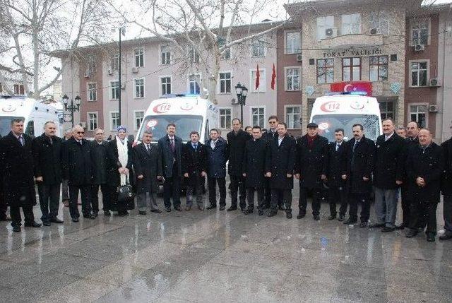 Tokat’ta 7 Ambulans Törenle Hizmete Sunuldu