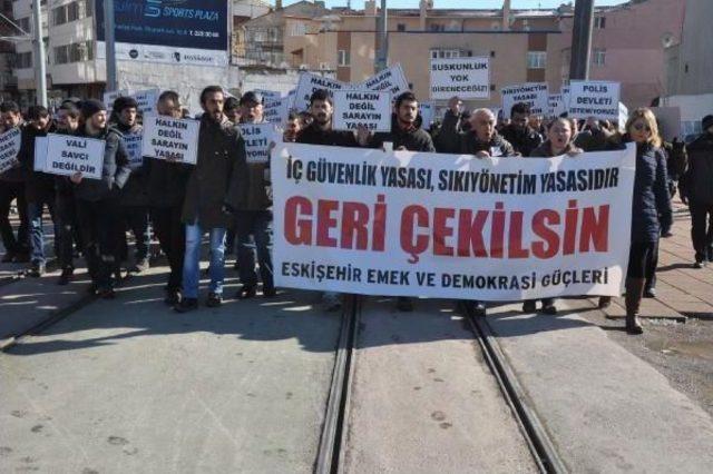 Eskişehir'de 'iç Güvenlik Yasa Tasarısı' Protestosu