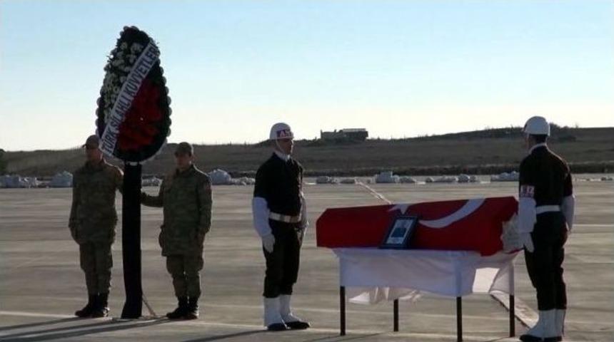 Şehit Baş&ccedil;avuşun Cenazesi Memleketine G&ouml;nderildi