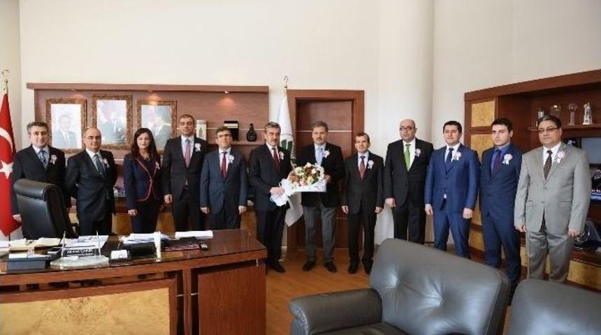 Malatya Vergi Dairesi Heyetini Kabul Eden Başkan &Ccedil;akır: