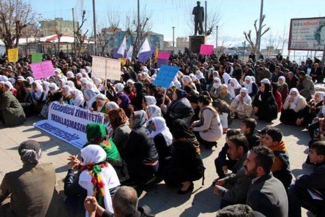 Şırnak'ta Dbp'li Kadınlar, Kadına Şiddeti Yürüyüşle Protesto Etti