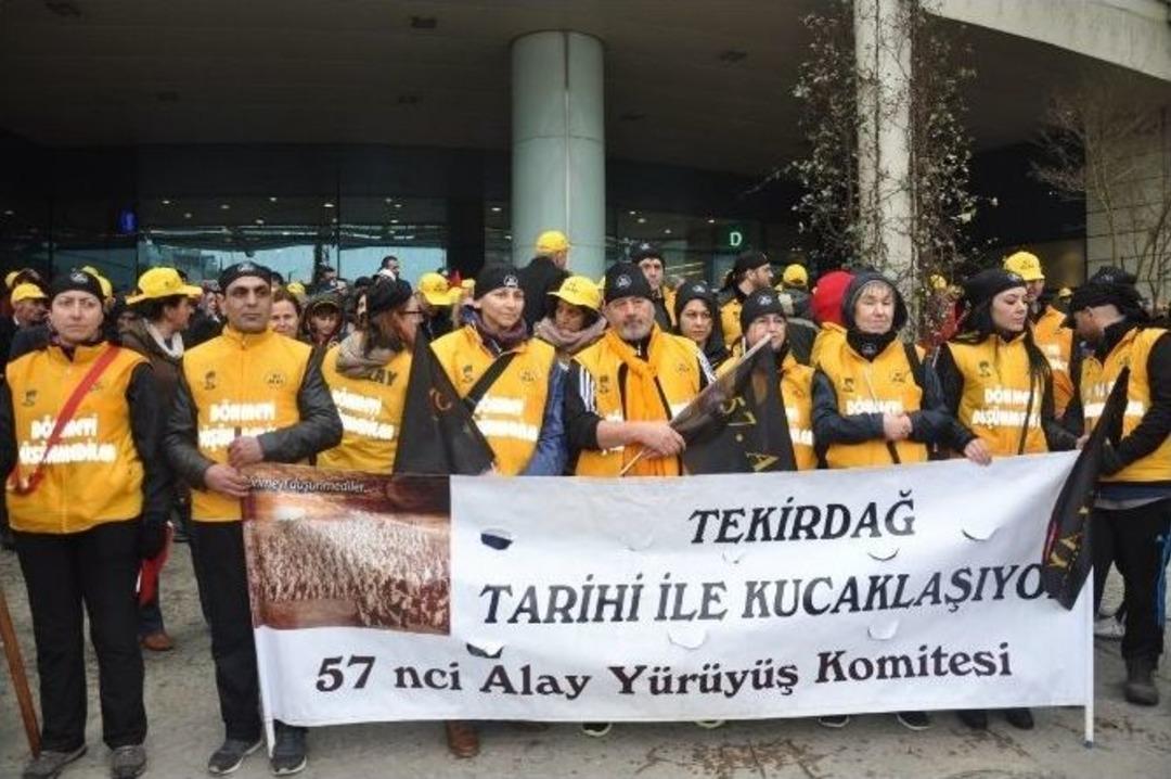 57. Alay Komitesi, 100 Yıl &Ouml;nce &Ccedil;anakkale&rsquo;ye Yola &Ccedil;ıktığı Tekirdağ&rsquo;da Y&uuml;r&uuml;d&uuml;
