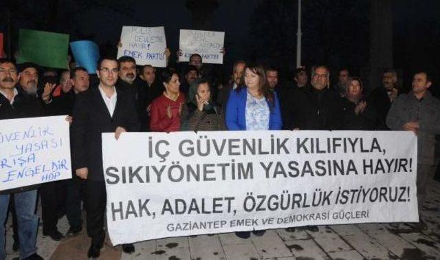 Gaziantep’Te İç Güvenlik Paketi Protestosu