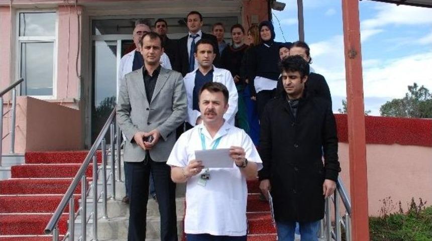 Sağlık-sen &Uuml;yeleri Basın A&ccedil;ıklaması Yaptı