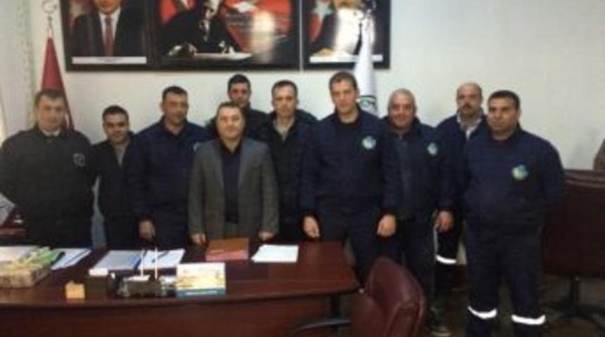 G&ouml;me&ccedil;&rsquo;te Baski Personelinden Eşref Uslu&rsquo;ya Ziyaret