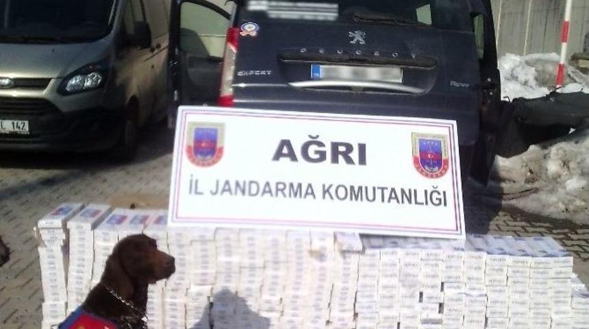 Ağrı&rsquo;da 5 Bin 100 Paket Ka&ccedil;ak Sigara Ele Ge&ccedil;irildi