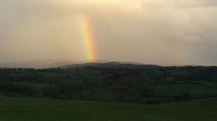 Kazdağlarında G&ouml;kkuşağı Manzarası