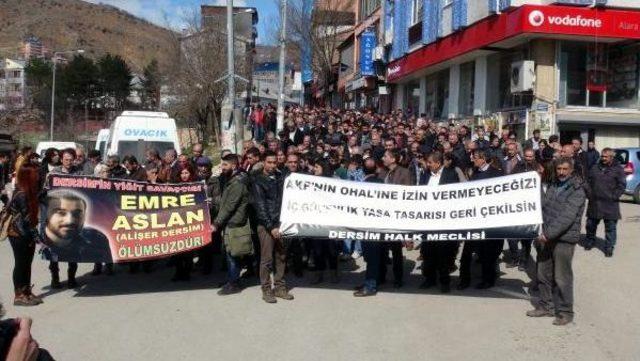 Tunceli'de İç Güvenlik Paketi Protestosu