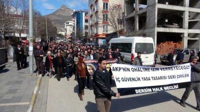 Tunceli'de İç Güvenlik Paketi Protestosu