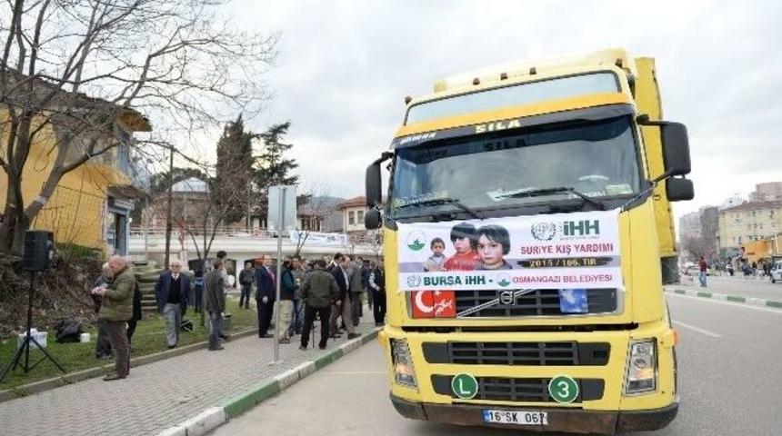 Bursa&rsquo;dan Suriye&rsquo;ye 5 Tır Dolusu Yardım Malzemesi G&ouml;nderildi