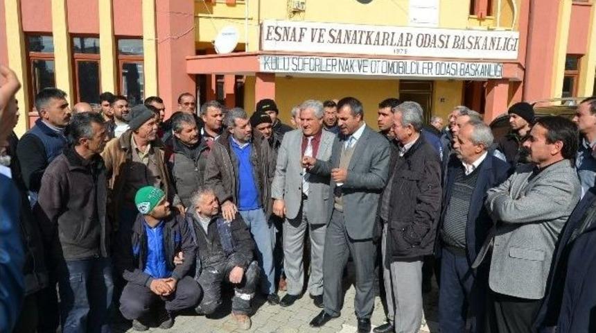 Kulu&rsquo;da Ara&ccedil; Muayene İstasyonu İ&ccedil;in Protesto