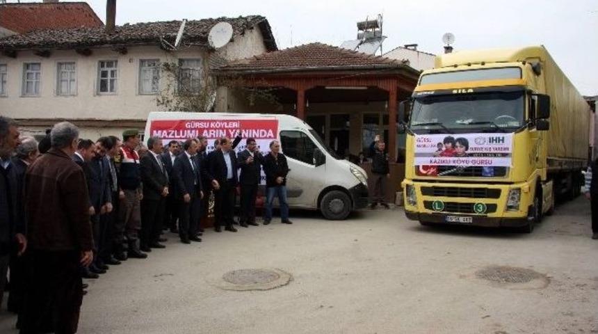 K&ouml;yl&uuml;lerden Suriye&rsquo;ye Yardım Tırı
