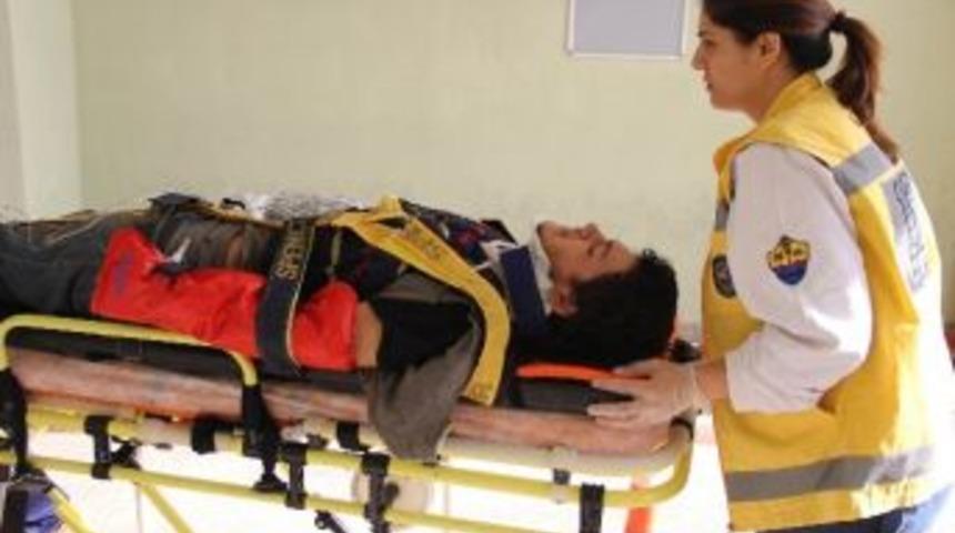 G&uuml;rc&uuml; Gen&ccedil; &Ccedil;atıdan D&uuml;şerek Yaralandı