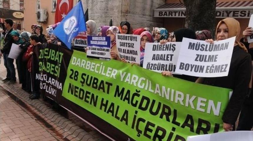 Bartın&rsquo;da 28 Şubat S&uuml;reci Protesto Edildi
