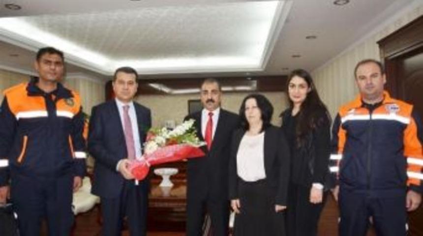 Afad Personelinden Vali &Ccedil;elik&rsquo;e Ziyaret