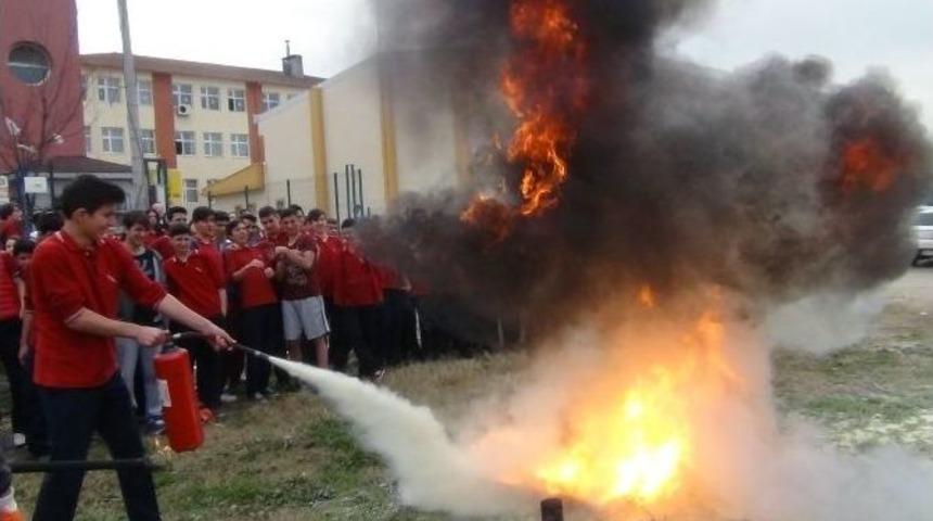 Okulda Alev Alev Tatbikat