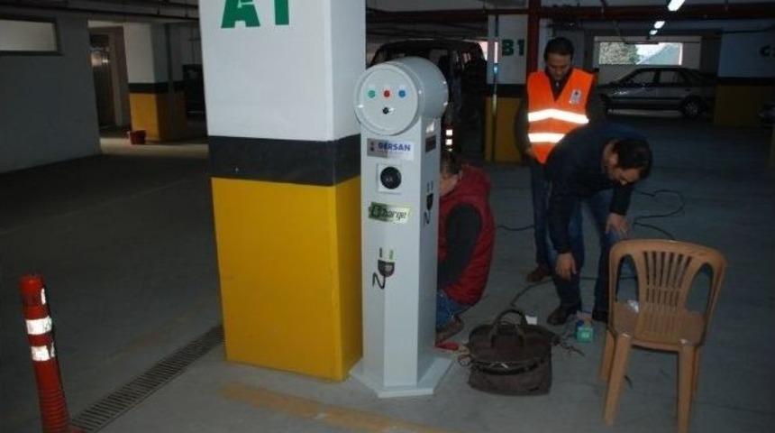 &Ccedil;aycuma Ara&ccedil; Otoparkına Elektrikli Şarj &Uuml;nitesi Konuldu