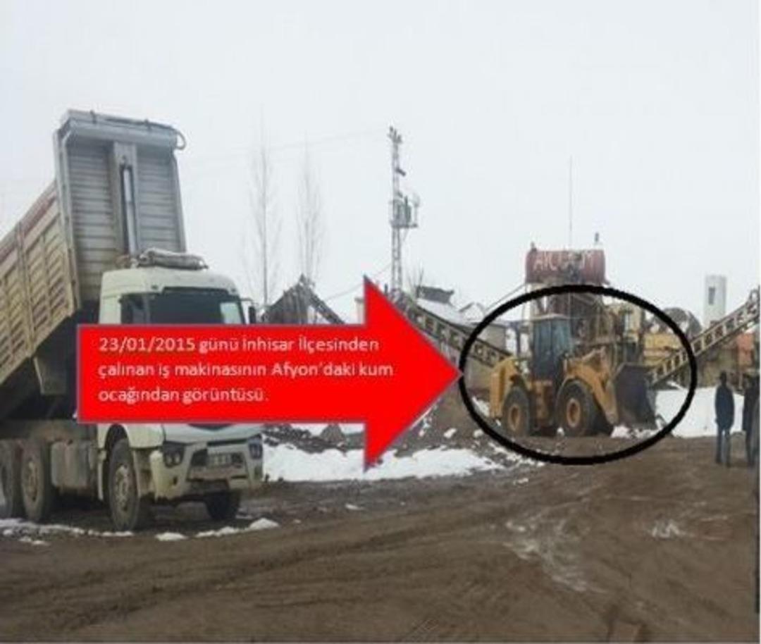 İş Makinesi Hırsızlığı G&uuml;venlik Kamerasında