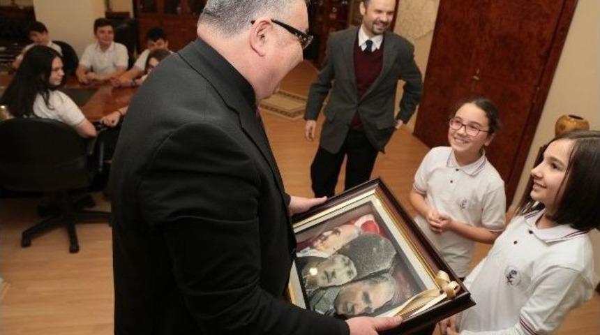 Minik &Ouml;ğrencilerden Başkan Kesimoğlu&rsquo;na Ziyaret